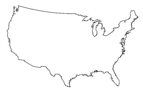Usa Map Outline Silhouette States South Map Vector, States, South, Map PNG and Vector with ...