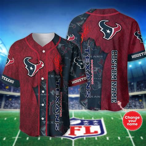 Personalized Houston Texans Baseball Jersey shirt for fans -Jack sport shop