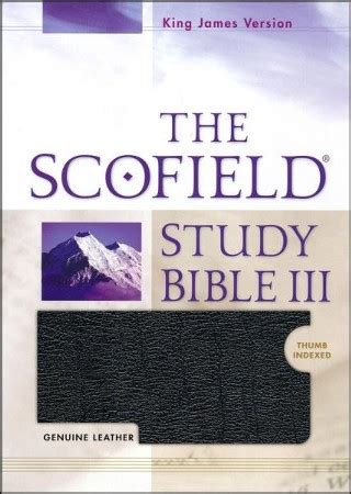 KJV Scofield Study Bible Genuine Leather, Black Thumb-Indexed: Edited ...