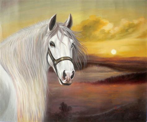 animal oil painting art - horse by hongtao-art on DeviantArt