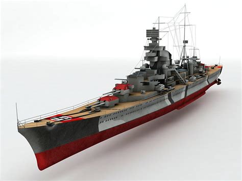 3D model Prinz Eugen Heavy Cruiser Military Ship