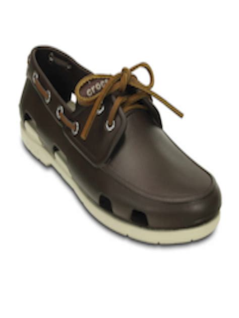 Buy Crocs Beach Line Men Brown Boat Shoes - Casual Shoes for Men ...