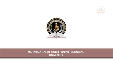 Maharaja Ranjit Singh Punjab Technical University Applications are invited from eligible ...