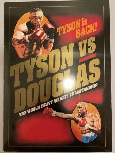 Mike Tyson Vs Buster Douglas Boxing History Tokyo On Site Fight Program 12x16in | #4539147212