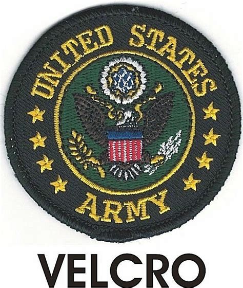 US Army Embroidered Patch Fits VELCRO® BRAND Hook Fastener Compatible ...