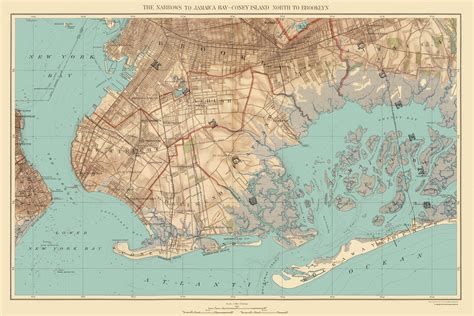 Map of Brooklyn old: historical and vintage map of Brooklyn