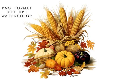 Watercolor Autumn Harvest Clipart Graphic by WatercolorByKr · Creative ...