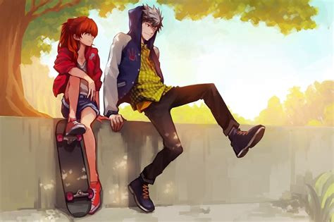 Download Neon Genesis Evangelion, Skateboard, Kaoru Nagisa, - Anime ...