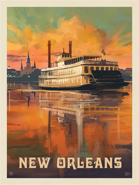 New Orleans: Riverboat | David Owens Illustration