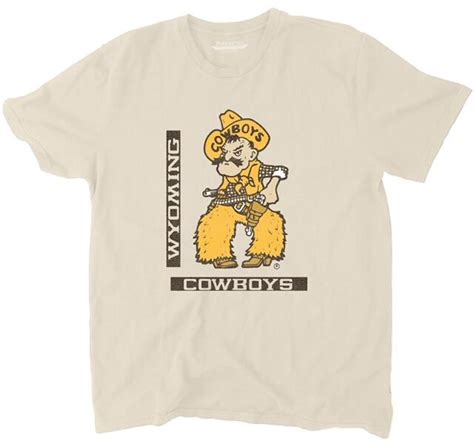 Wyoming Cowboys Lean Pistol Pete S/S Tee- Ivory | University of