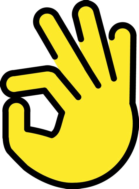 "OK hand" Emoji - Download for free – Iconduck