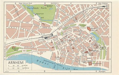 1961 Arnhem Netherlands Vintage Map - Etsy