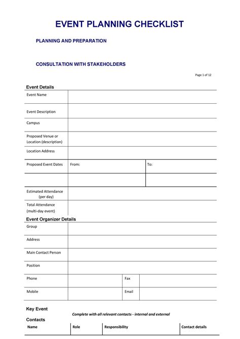 Event Coordinator Checklist Template | TUTORE.ORG - Master of Documents