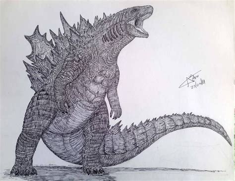 How To Draw Godzilla King Of The Monsters at Drawing Tutorials