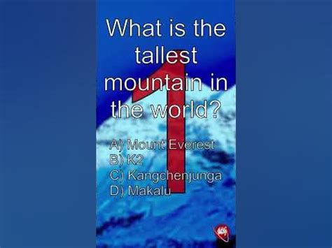 Quiz: What is the tallest mountain in the world? - YouTube