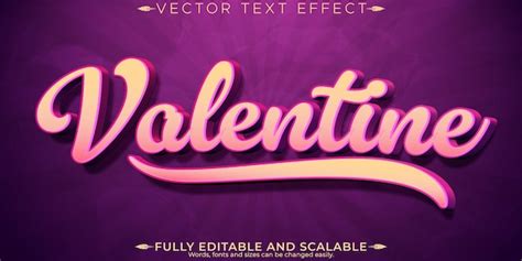 Edit Text Effect Valentine 3D Rose and Love Font Style - Free Vector Template | IMGPANDA - A ...