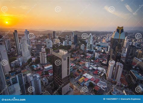 Panama City Skyline at Sunset Editorial Photography - Image of modern ...