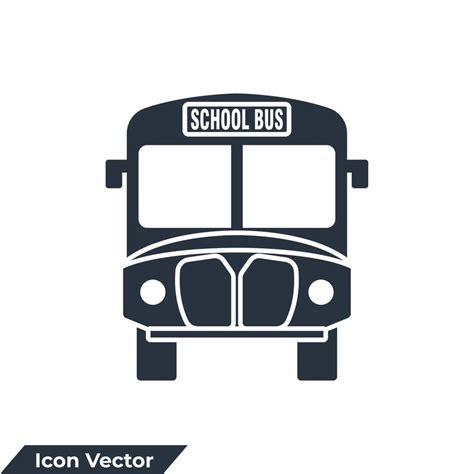 school bus icon logo vector illustration. school bus transportation ...