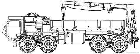 Oshkosh M985 HEMTT truck - drawings, dimensions, figures | Download ...