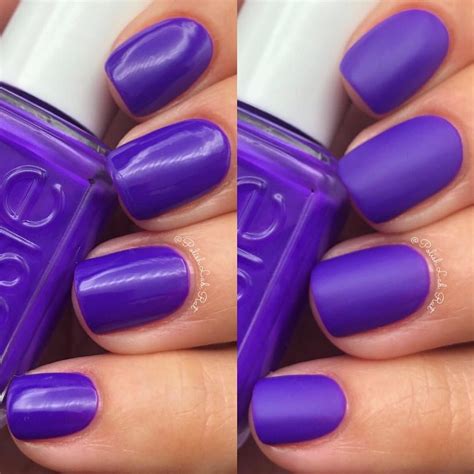 Glossy Vs Matte Comparison of “Tangoed In Love” from the @essie Summer 2019 Collection. This is ...