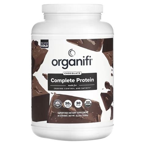 Organifi, Complete Protein, Chocolate, 42.33 oz (1,200 g) - Nutrivitalityhub.org