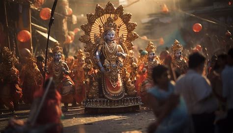 Premium AI Image | Dussehra Vijayadashami festival celebration with ...