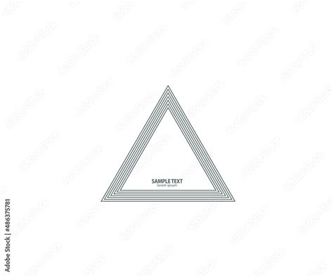 Triangle line vector. Pyramid line art. Geometric shape. Logo sign design Stock Vector | Adobe Stock