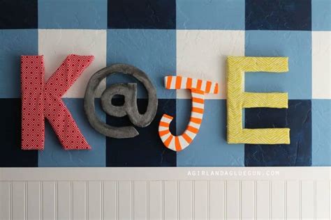 Big letters from Floracraft® foam. - A girl and a glue gun