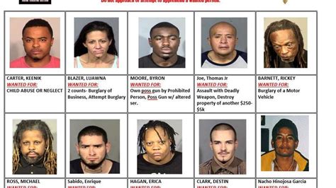 Las Vegas police releases top 10 most wanted list