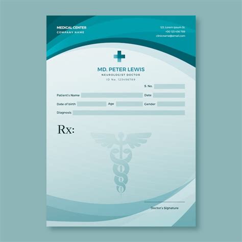 Free Vector | Prescription template design