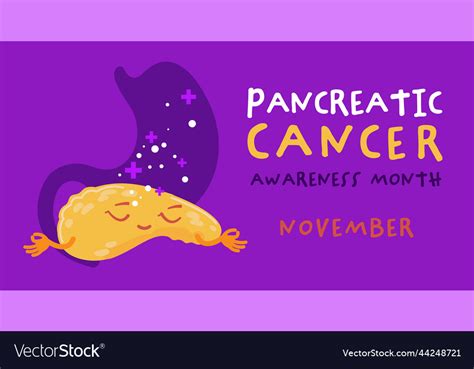 Pancreatic cancer awareness month editable Vector Image