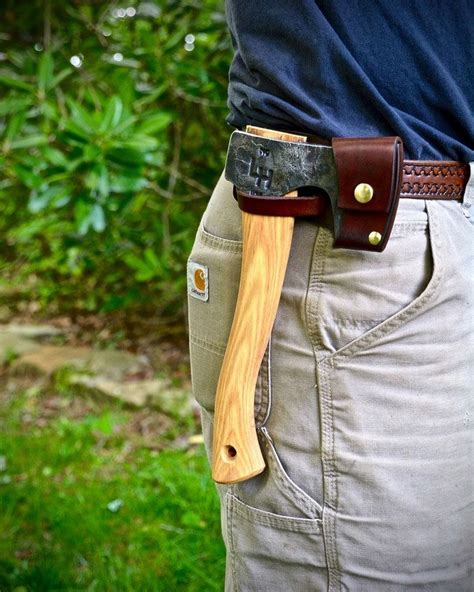 Liam Hoffman Blacksmithing Custom Belt Carry Bearded Camp Axe, 12 ...