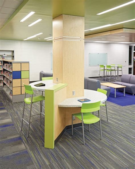 Sioux Center Middle and High School, IA - Demco Interiors School Library Design, Middle School ...