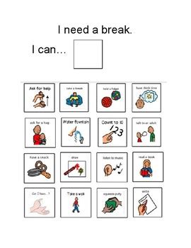 I need a break card by Sweet Tweet | Teachers Pay Teachers