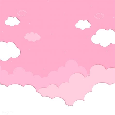 Download free illustration of Pink sky with clouds wallpaper vector by ...