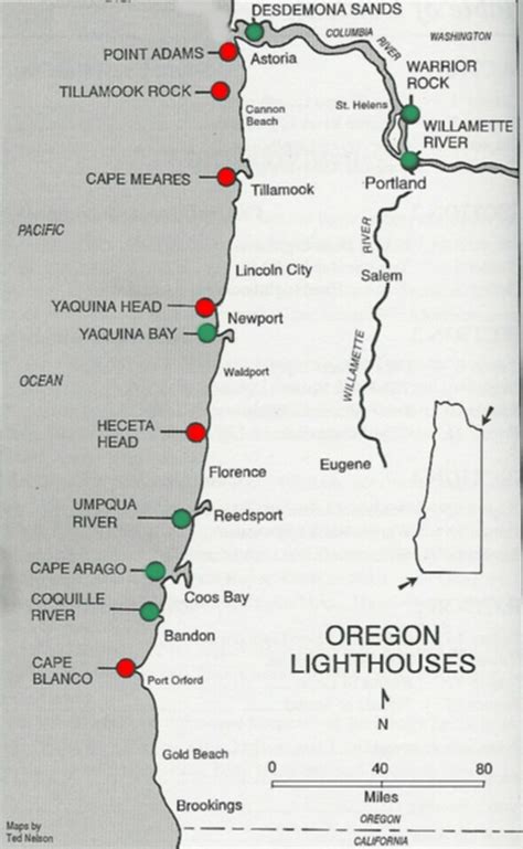 Oregon Coast Map Printable