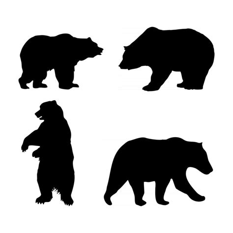 Bear Silhouette Vector Art, Icons, and Graphics for Free Download