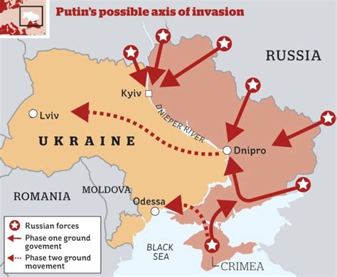 Russia invasion route map: How Putin could invade Ukraine and where his troops are gathered on ...