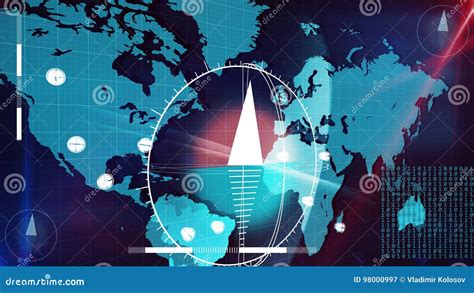 World Internet Map with Clocks and Compasses on it Stock Illustration - Illustration of grid ...