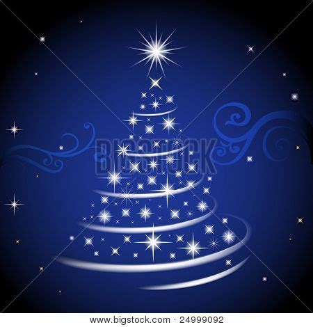 Blue Christmas Tree Vector & Photo (Free Trial) | Bigstock