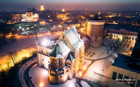 Lublin Poland Polish Cityscape Tourism Tourist Europe Castle Lights Wallpaper - Resolution ...