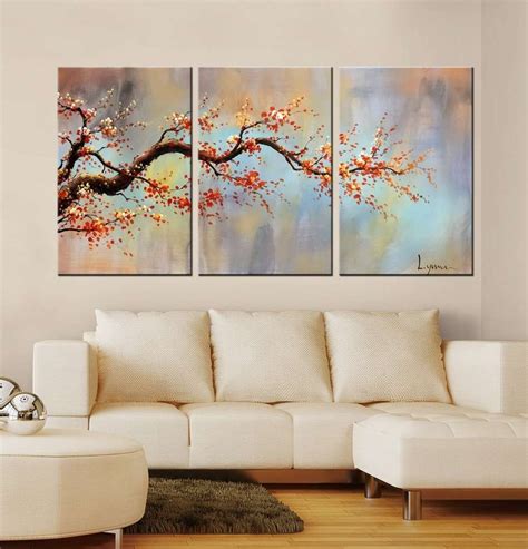 Decorating Large Wall with 3 Piece Canvas Wall Art