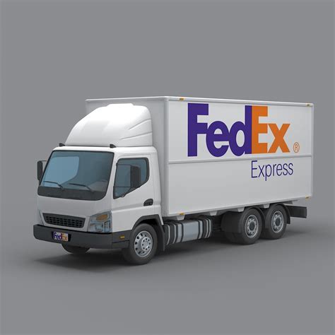 FedEx Delivery Truck 3D Model $15 - .max .3ds .dae .fbx .obj - Free3D