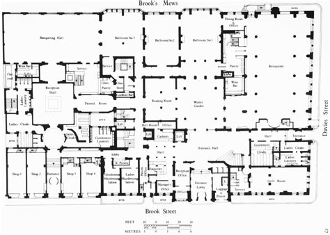 Claridge's, ground-floor plan in 1932, after alterations and extension by O. P. Milne - Brook ...