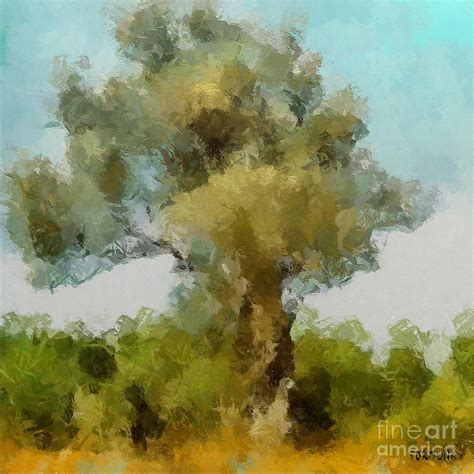 Old Olive Tree Painting - Old Olive Tree Fine Art Print Landscape Paintings, Oil Paintings ...