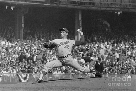 Sandy Koufax Pitching In World Series Photograph by Bettmann - Fine Art ...