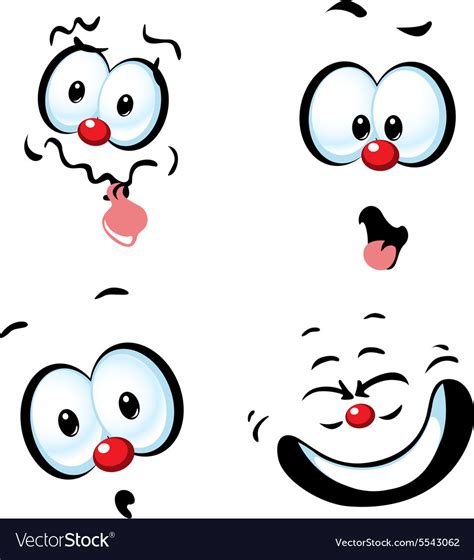 Funny cartoon face - grin Royalty Free Vector Image