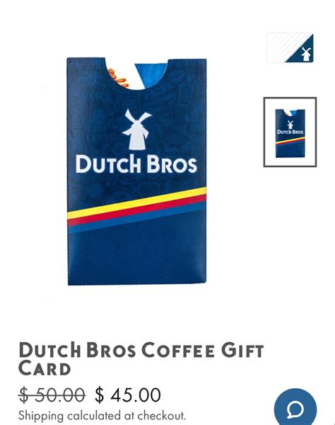 Dutch Bros Coffee Gift Card | Coffee gifts card, Coffee gifts, Gift card