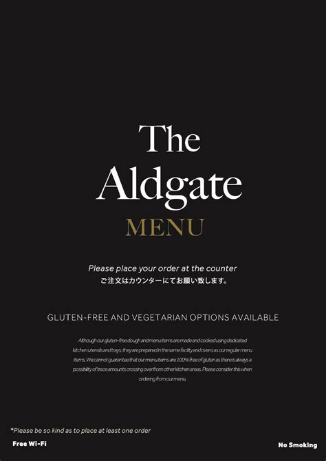 Aldgate Menu Online - the Aldgate