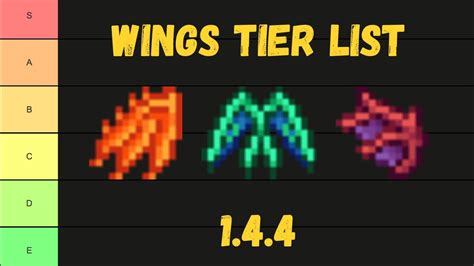 Terraria: Wings Tier List !!! (1.4.4.9) - YouTube